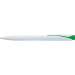 Penna in plastica riciclata con clip e inchiostro blu Dokumental color verde quarta vista