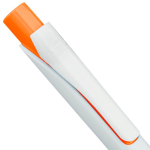 Penna in plastica riciclata con clip e inchiostro blu Dokumental color arancione prima vista