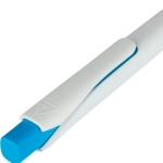 Penna in plastica riciclata con clip e inchiostro blu Dokumental color azzurro seconda vista