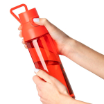 Borraccia in tritan resistente con chiusura a scatto e maniglia superiore 750ml color rosso prima vista