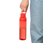 Borraccia in tritan resistente con chiusura a scatto e maniglia superiore 750ml color rosso quinta vista