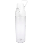 Bottiglia in tritan trasparente con tappo colorato e chiusura a scatto 750ml color bianco prima vista