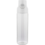 Bottiglia in tritan trasparente con tappo colorato e chiusura a scatto 750ml color bianco seconda vista