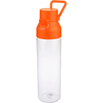 Bottiglia in tritan trasparente con tappo colorato e chiusura a scatto 750ml color arancione prima vista