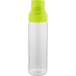 Bottiglia in tritan trasparente con tappo colorato e chiusura a scatto 750ml color lime prima vista