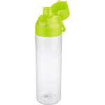 Bottiglia in tritan trasparente con tappo colorato e chiusura a scatto 750ml color lime terza vista