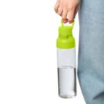 Bottiglia in tritan trasparente con tappo colorato e chiusura a scatto 750ml color lime quinta vista