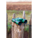Binocolo in plastica resistente con lenti acriliche e ingrandimento 4x color verde seconda vista