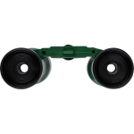 Binocolo in plastica resistente con lenti acriliche e ingrandimento 4x color verde terza vista