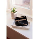 Custodia in RPET per chiavi e carte con blocco RFID e chiusura in Velcro color nero quinta vista