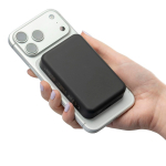 Power bank riciclata con ricarica USB-C e wireless da 15 W 10.000 mAh color nero prima vista