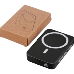 Power bank riciclata con ricarica USB-C e wireless da 15 W 10.000 mAh color nero quinta vista