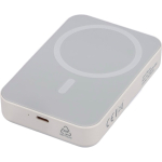 Power bank riciclata con ricarica USB-C e wireless da 15 W 10.000 mAh color bianco seconda vista