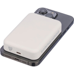 Power bank riciclata con ricarica USB-C e wireless da 15 W 10.000 mAh color bianco nona vista