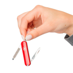Coltellino Victorinox in acciaio inox formato portachiavi con 6 funzioni color rosso quinta vista