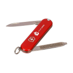 Coltellino Victorinox in acciaio inox formato portachiavi con 6 funzioni color rosso settima vista