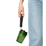 Bicchiere trasparente in plastica con tappo a vite e laccetto da polso 350ml color verde prima vista