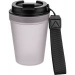 Bicchiere trasparente in plastica con tappo a vite e laccetto da polso 350ml color trasparente prima vista