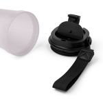 Bicchiere trasparente in plastica con tappo a vite e laccetto da polso 350ml color trasparente seconda vista