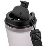 Bicchiere trasparente in plastica con tappo a vite e laccetto da polso 350ml color trasparente terza vista
