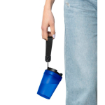 Bicchiere trasparente in plastica con tappo a vite e laccetto da polso 350ml color blu reale quinta vista