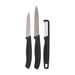 Set da cucina in acciaio inox con 2 coltelli e pelapatate Victorinox color nero quarta vista