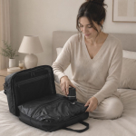 Borsa da viaggio in pelle sintetica con compressione sottovuoto 20L