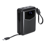 Power bank con cavi integrati e display indicatore 20000mAh