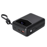 Power bank con cavi integrati e display indicatore 20000mAh