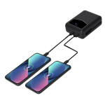 Power bank con cavi integrati e display indicatore 20000mAh