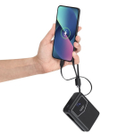 Power bank con cavi integrati e display indicatore 20000mAh