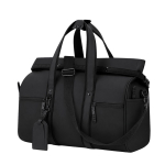 Borsa da viaggio roll-top in pelle sintetica con fascia per trolley e tracolla