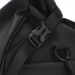 Borsa da viaggio roll-top in pelle sintetica con fascia per trolley e tracolla
