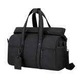 Borsa da viaggio roll-top in pelle sintetica con fascia per trolley e tracolla