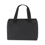 Borsa termica in pelle sintetica con tasca frontale e chiusura con cerniera 12L color nero prima vista