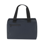 Borsa termica in pelle sintetica con tasca frontale e chiusura con cerniera 12L color blu mare prima vista