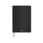 Taccuino A5 con copertina in PU, connessione NFC e pagine lisce color nero prima vista