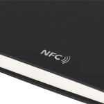 Taccuino A5 con copertina in PU, connessione NFC e pagine lisce