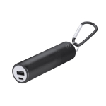 Power bank in alluminio riciclato ricaricabile ed estraibile 2200mAh color nero prima vista