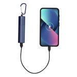 Power bank in alluminio riciclato ricaricabile ed estraibile 2200mAh