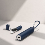 Power bank in alluminio riciclato ricaricabile ed estraibile 2200mAh