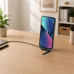 Cavo di ricarica USB-C in plastica riciclata con supporto per smartphone 60W