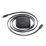 Cavo di ricarica USB-C estensibile in materiali riciclati fino a 120cm 60W color nero prima vista