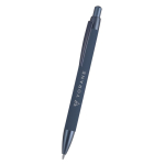 Penna in alluminio riciclato con dettagli metallizzati e inchiostro blu