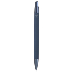 Penna in alluminio riciclato con dettagli metallizzati e inchiostro blu