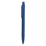 Penna a sfera in alluminio a scatto con finitura gommata e inchiostro blu color blu prima vista