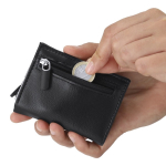 Portacarte e portafoglio in pelle sintetica con protezione RFID