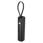 Power bank in alluminio riciclato con cavo tipo C integrato 5000mAh