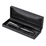Penna girevole in acciaio inossidabile con refill Parker a inchiostro blu color nero prima vista