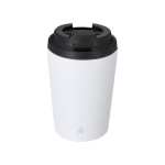 Bicchiere termico in acciaio inox riciclato con chiusura ermetica 350ml color bianco prima vista